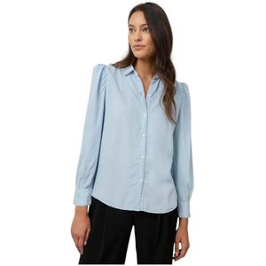 Rails, Lichtgewicht Tencel Denim Blouse Blauw, Dames, Maat:M