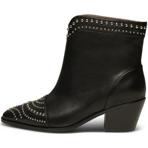 Shoe the Bear, Annika Western Stud Leren Laarzen - Zwart Zwart, Dames, Maat:37 EU