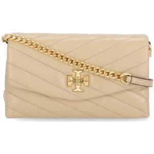 Tory Burch, Clutches Beige, Dames, Maat:ONE Size