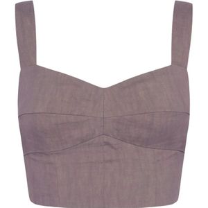 Cortana, Lavendel Bustier Top met Brede Bandjes Paars, Dames, Maat:XL