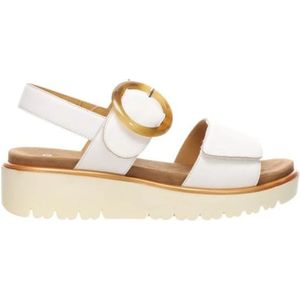 ara, Schoenen, Dames, Wit, 38 EU, Leer, Witte platte sandalen voor vrouwen