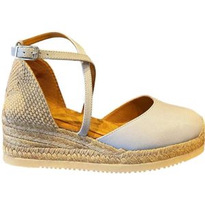 Unisa, Schoenen, Dames, Grijs, 38 EU, Leer, Espadrilles