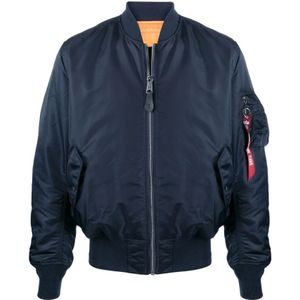 Alpha Industries, Bomber Jassen Blauw, Dames, Maat:S