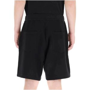 Dsquared2, Korte broeken, Heren, Zwart, M, Katoen, Katoen Logo Bermuda Shorts