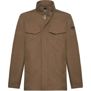 Boggi Milano, B Tech Field Jacket van Katoen Nylon Beige, Heren, Maat:2XL