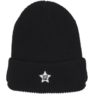 Huf, One Star Visor Beanie Zwart Zwart, Heren, Maat:ONE Size