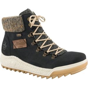 Rieker, Schoenen, Dames, Blauw, 37 EU, Leer, Stijlvolle Winter Veterschoenen