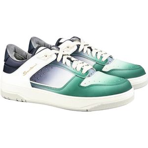 Santoni, Schoenen, Heren, Veelkleurig, 40 EU, Leer, Italiaanse Leren Sneakers