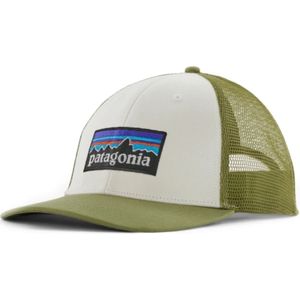 Patagonia, Accessoires, Dames, Veelkleurig, ONE Size, Katoen, Logo Trucker Hat White Green