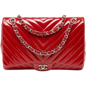 Chanel Vintage, Pre-owned, Dames, Rood, ONE Size, Leer, Pre-owned Leather chanel-bags