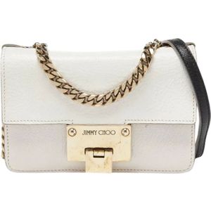 Jimmy Choo Pre-owned, Pre-owned, Dames, Wit, ONE Size, Pre-owned Leather crossbody-bags