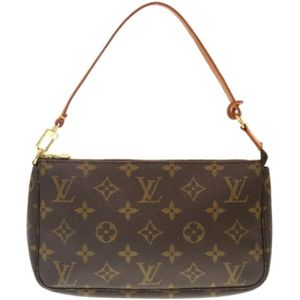 Louis Vuitton Vintage, Pre-owned Canvas clutches Bruin, Dames, Maat:ONE Size