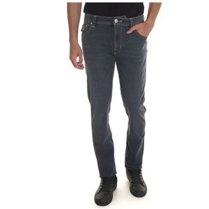 Tramarossa, Aanpasbare Denim Jeans met Magnetische Sluiting Grijs, Heren, Maat:W35
