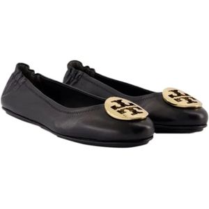 Tory Burch, Schoenen, Dames, Zwart, 35 EU, Leer, Leather flats