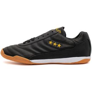 Pantofola d'Oro, Voetbalschoenen Pantofola Doro Derby Lc Calf Tech Zwart Goud Borduursel Zwart, Heren, Maat:41 EU