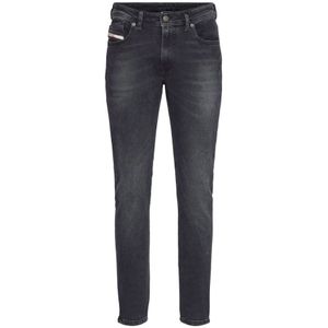 Diesel, Jeans, Heren, Zwart, W28, Denim, Slim Fit Zwarte Denim Jeans