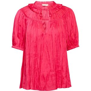 Ulla Johnson, Eleni Satijnen Blouse Roze, Dames, Maat:S