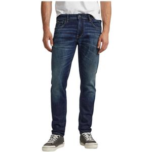 Pepe Jeans, Jeans, Heren, Blauw, W34 L32, Katoen, Slim-fit Jeans