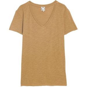 Ines De La Fressange Paris, Elegante V-hals T-shirt Bruin, Dames, Maat:S