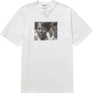 Supreme, Tops, Heren, Wit, S, Katoen, Limited Edition Klassieke Roy De Carava Tee