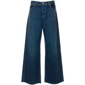 7 For All Mankind, Blauwe Bell Zoe Jeans Blauw, Dames, Maat:W27