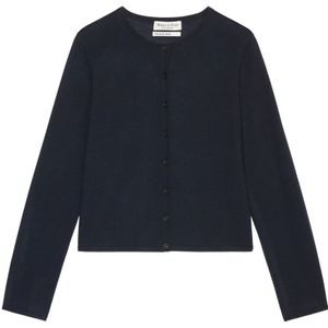 Marc O'Polo, Truien, Dames, Blauw, XS, Wol, Cardigan regular