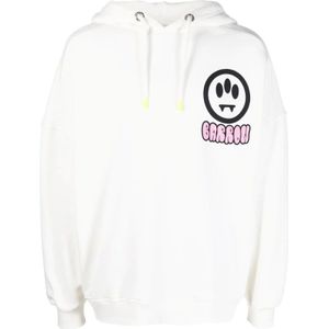 Barrow, Sweatshirts & Hoodies, unisex, Wit, M, Oversized Logo Hoodie