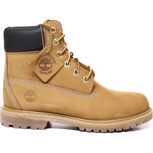 Timberland, Schoenen, Dames, Beige, 41 EU, Beige Vetersluiting Rubberen Zool Laarzen