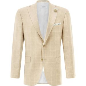 Carl Gross, Linnen Mix Match Colbert Beige, Heren, Maat:S