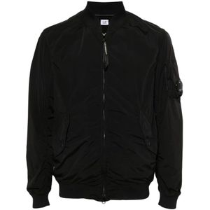 C.p. Company, Gerecyclede Softshell Bomberjas Zwart, Heren, Maat:M