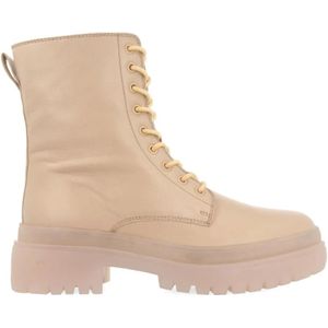 Gioseppo, Schoenen, Dames, Beige, 39 EU, Leer, Beige Casual Veterschoenen voor Vrouwen