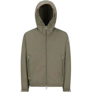 Moncler, Jassen, Heren, Groen, 2Xl, Polyester, Groene Traversier Hoodie Jas