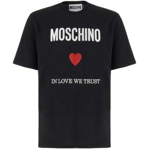 Moschino, T-Shirts Zwart, Heren, Maat:M