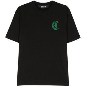 Just Cavalli, Tops, Heren, Zwart, S, Zwarte T-shirts & Polos voor Mannen