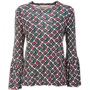 La DoubleJ, Blouses & Shirts, Dames, Groen, XL, Gemini T-Shirt - Veelzijdig en Elegant