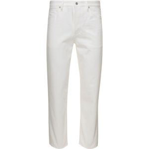 Jil Sander, Jeans, Heren, Wit, W32, Denim, Premium Witte Straight Jeans voor Heren