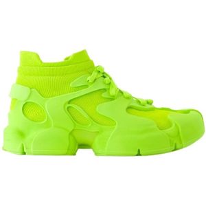 Camper, Schoenen, Dames, Groen, 37 EU, Leer, Groene Leren Sneakers - Tossu