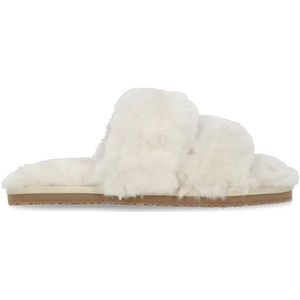 Mou, Schoenen, Dames, Beige, 39 EU, Ivory Shearling Pantoffels voor Vrouwen