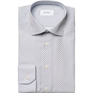 Eton, Overhemden, Heren, Veelkleurig, 6Xl, Katoen, Moderne Micro Print Poplin Overhemd