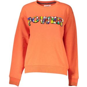 Desigual, Sweatshirts & Hoodies, Dames, Oranje, L, Katoen, Heldere Oranje Logodetail Sweatshirt