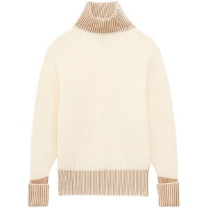 Ines De La Fressange Paris, Stijlvolle Woltrui Sweater Beige, Dames, Maat:XS