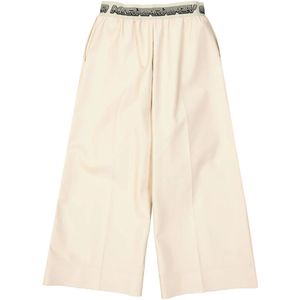 Stella McCartney, Broeken, Dames, Beige, XS, Beige Cropped Broek voor Dames