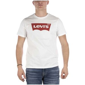 Levi's, Tops, Heren, Wit, L, Katoen, Grafische Set T-Shirt In Witte Hals
