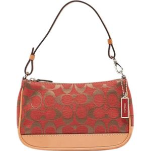 Coach Pre-owned, Pre-owned, Dames, Rood, ONE Size, Pre-owned Canvas clutches