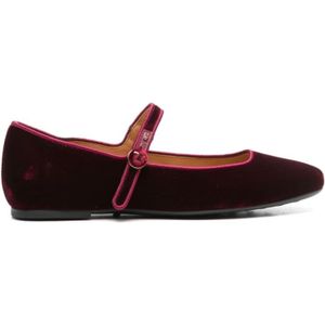 Tod's, Schoenen, Dames, Rood, 41 EU, Bordeaux Rode Platte Schoenen