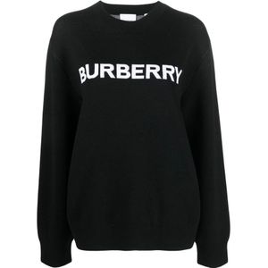 Burberry, Sweatshirts & Hoodies, Heren, Zwart, S, Wol, Deepa Wol Trui