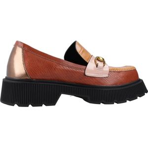 Noa Harmon, Schoenen, Dames, Bruin, 40 EU, Stijlvolle dikke zool loafers voor vrouwen