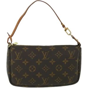 Louis Vuitton Vintage, Pre-owned Canvas clutches Bruin, Dames, Maat:ONE Size