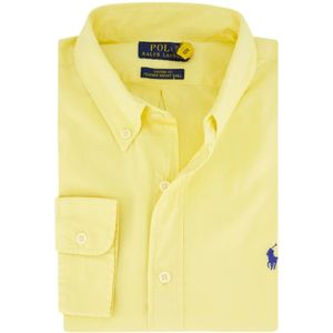 Ralph Lauren, Overhemden, Heren, Geel, S, Katoen, Geel Casual Button-Down Overhemd