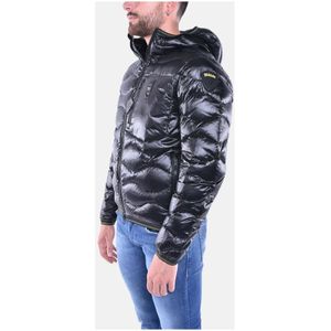 Blauer, Jassen, Heren, Zwart, S, Nylon, Lichtgewicht Wave Gewatteerde Nylon Jas